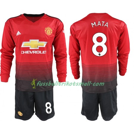 Fußballtrikots Manchester United MATA 8 Kinder 2018-2019 Langarm Heimtrikotsatz kaufen